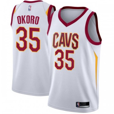 Nike Cleveland Cavaliers #35 Isaac Okoro White Youth NBA Swingman Association Edition Jersey